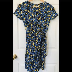 DVF Faux Wrap Multi Colored Geometric Print sz 0